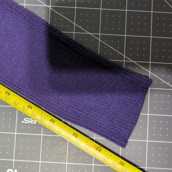 Uniqlo Wool Turtleneck Sz Small Purple Ribbed Knit Stretchy Long Sleeve READ - Picture 13 of 13